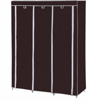 vipash Wardrobe Portable Foldable Closet for Clothes Almira, 2 Hanging Space, 8 Shelves Carbon Steel Collapsible Wardrobe