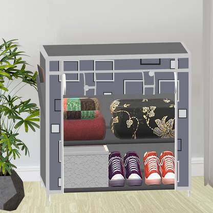 SB07 2 Layer Printed PP Collapsible Wardrobe