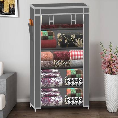 SB07 Unique collapsible wardrobe 5 shelf PP Collapsible Wardrobe
