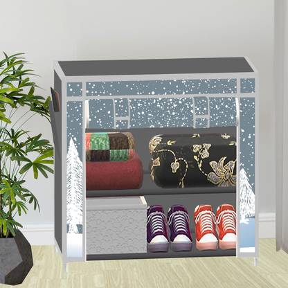 SPIRITED A2 Printed PP Collapsible Wardrobe