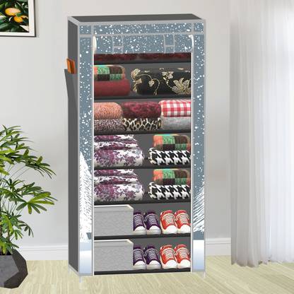 SB07 7 Layer Cloth Organizer with Cover PP Collapsible Wardrobe