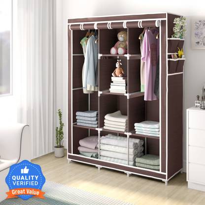 Flipkart Perfect Homes Studio Premium Quality 3 Door 8 Shelf PP Collapsible Wardrobe