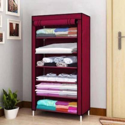 S . K Store Carbon Steel Collapsible Wardrobe