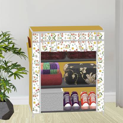 SB07 1 Door 3 Shelf PP Collapsible Wardrobe