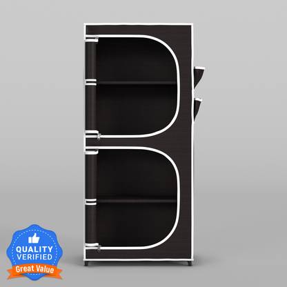 Flipkart Perfect Homes Studio 2 Door 4 Shelf Carbon Steel Collapsible Wardrobe