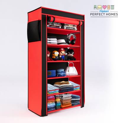 Flipkart Perfect Homes Studio 6 shelfs plastic pipes & cover PP Collapsible Wardrobe