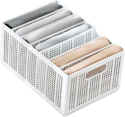 CANWAY Set of 1 Foldable Cupboard Organizer, Stackable Closet Organizer for Clothes, PP Collapsible Wardrobe