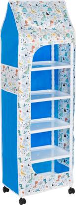 Porchex 2 Door 6 Shelf Plastic multi purpose,Office ,Badroom,Kids rooms PVC Collapsible Wardrobe