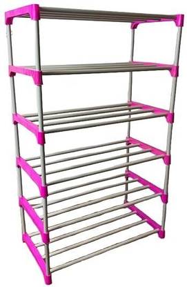 Saklak 6 LAYER PLASTIC PIPE WARDROBE CLOTH RACK FOR CLOTHES STORAGE PP Collapsible Wardrobe