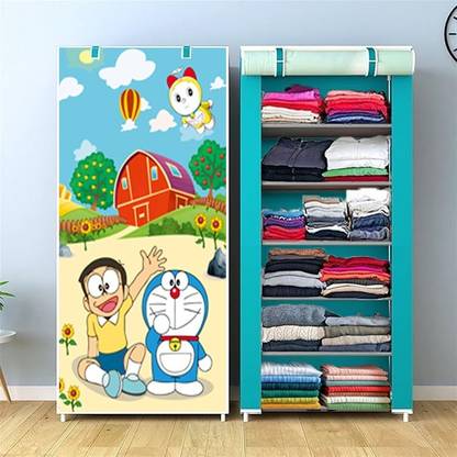 SAIWAY 6L Premium Dora Novi Collapsible Wardrobe Carbon Steel Collapsible Wardrobe