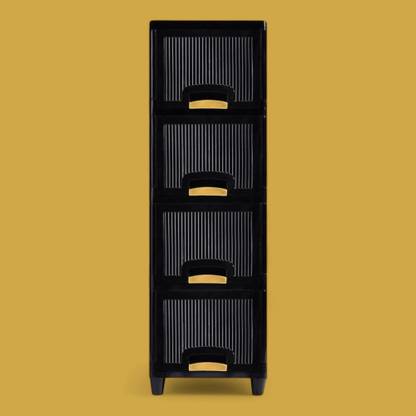 FLASHKITCH Foldable Plastic Cupboard for Storage | Plastic Racks for Clothes | PP Collapsible Wardrobe