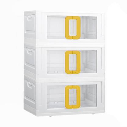 StarAndDaisy Multipurpose Kid Plastic Cloth Almari Wardrobe 3-Door-3-Shelves Plastic PP Collapsible Wardrobe