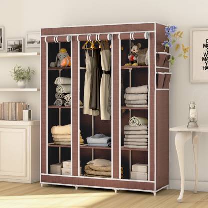 Flipkart Perfect Homes Studio 3 Door 10 Shelf PP Collapsible Wardrobe