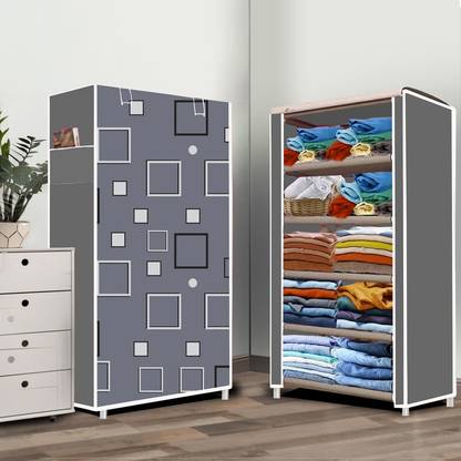 Opal 5 Layer Awesome box Print PP Collapsible Wardrobe