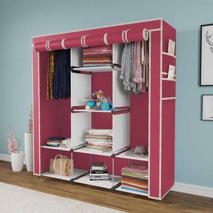 CONTINENTAL 6+2 Shelves 3 Door 88130 PP Collapsible Wardrobe