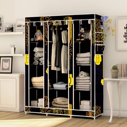 Aventure 3 door 10 Rack Digital Print PC Collapsible Wardrobe