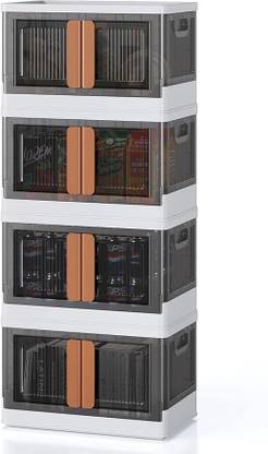 ASHLAS 4L Plastic Cupboard for Storage, Durable Storage Cabinet PP Collapsible Wardrobe