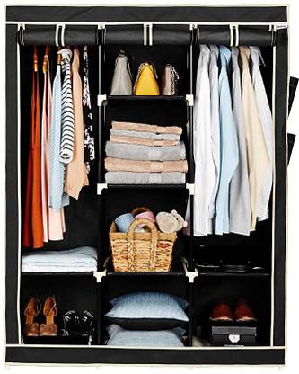 Best Care Fancy and Foldable Collapsible Wardrobe for Clothes and Multipurpose use Carbon Steel Collapsible Wardrobe