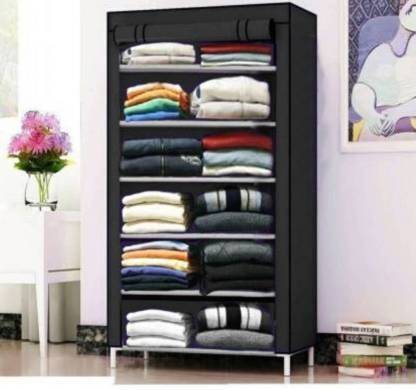 SANAMSTORE multipurpose rack shelf PVC Collapsible Wardrobe