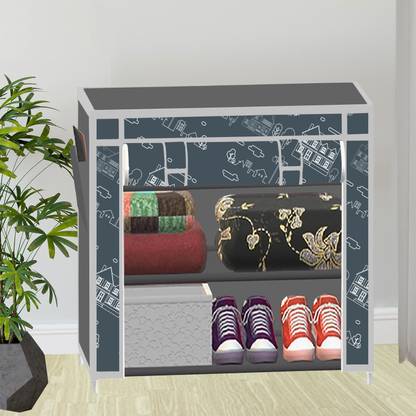 SPIRITED A2 Printed PP Collapsible Wardrobe