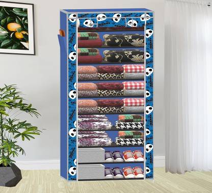 dbeautify 6 Layer Before Christmas Printed PVC Collapsible Wardrobe