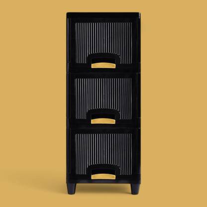 FLASHKITCH Foldable Plastic Cupboard for Storage | Plastic Racks for Clothes | PP Collapsible Wardrobe