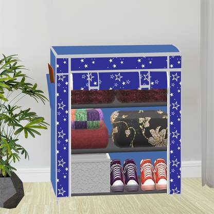 SB07 1 Door 3 Shelf PP Collapsible Wardrobe