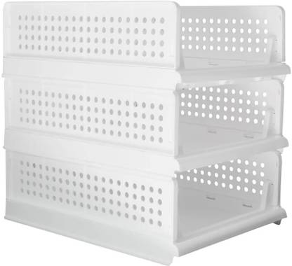 Aditya Polymers Wardrobe Organizer Foldable and Stackable- 3 Pcs Pack (Small) PP Collapsible Wardrobe