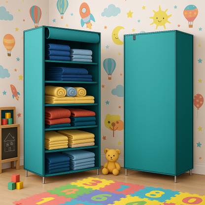 YouCopia Wardrobe for Storage - Foldable Almirah Clothes PVC Collapsible Wardrobe