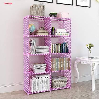 YouCopia Plastic PVC 7-8-9 Shelf Book Organizer/Shoe/Chappal/Book/Clothes Rack Plastic Open Book Shelf