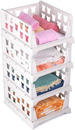Raghunandan Foldable and Stackable Closet Drawer Organizer for Clothes PVC Collapsible Wardrobe