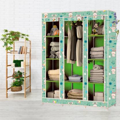 Flipkart Perfect Homes Studio 3 Door 10 Shelf PP Collapsible Wardrobe