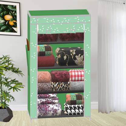 SB07 4 Shelf Digital Printed PP Collapsible Wardrobe