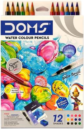 DOMS Water Color Pencil Hexagon Shaped Color Pencils