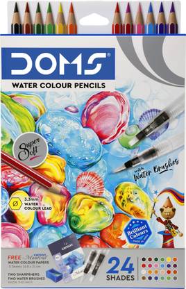 DOMS Watercolour Hexagonal Shaped Color Pencils