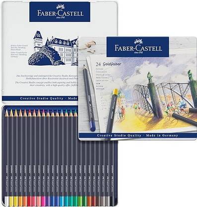 FABER-CASTELL Gold Faber Tin Hexagonal Shaped Color Pencils