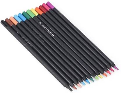 FABER-CASTELL Black Edition Super Soft Core Lead, Professional Quality Colored Pencils Triangular Shaped Color Pencils