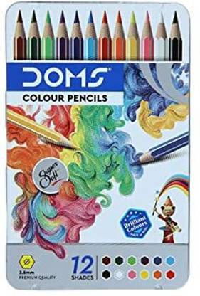 DOMS 12 Shades Colour Pencils Round Shape Shaped Color Pencils