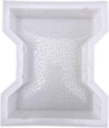 REIYO Plastic White Ishape Paver Block Mould | Interlocking Paver Mould (pack of 1) Column Cap & Base
