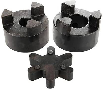Implemental Lovejoy Jaw Coupling with Flexible Rubber Spider Coupler Insert (L-100) Column Cap & Base