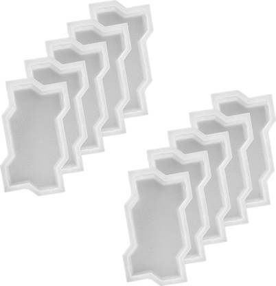 Reyal Plastic Zigzag/Unipaver Block mould(60mm) Interlocking Paver Mould(Pack of 10) Column Cap & Base