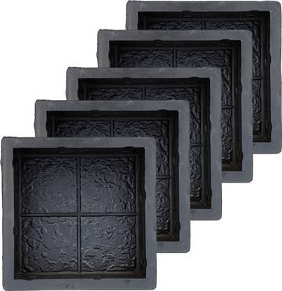 Reyal Black 8" X 8" FOUR SQUARE Paver Block (60mm) (Pack of 5) Column Cap & Base