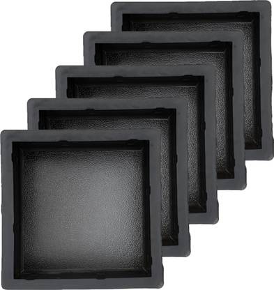 Reyal Black PVC 8" X 8" Pebble Stone Design Paver Block Mould 60mm (Pack of 5) Column Cap & Base