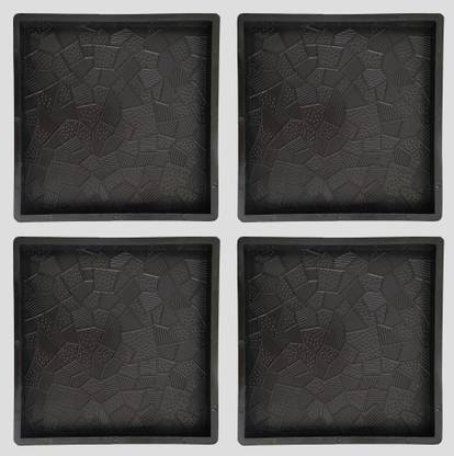 vilas 12 X 12 Chequred (Mirror) Paver Block Mould (Pack of 4) Column Cap & Base