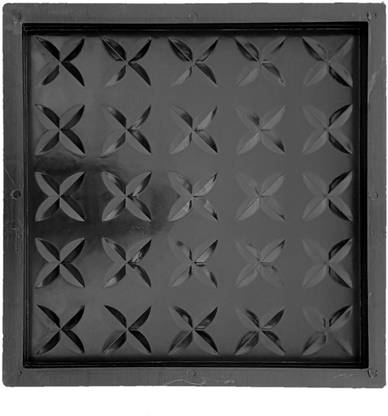 Reyal 10" x 10" CROSS Chequered Tile Mould (Pack of 1) Interlocking Paver Mould Column Cap & Base