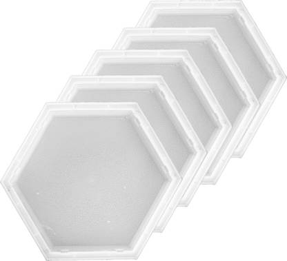 Reyal Plastic HEXAGON Paver Block mould(60mm) Interlocking Paver Mould(Pack of 5) Column Cap & Base