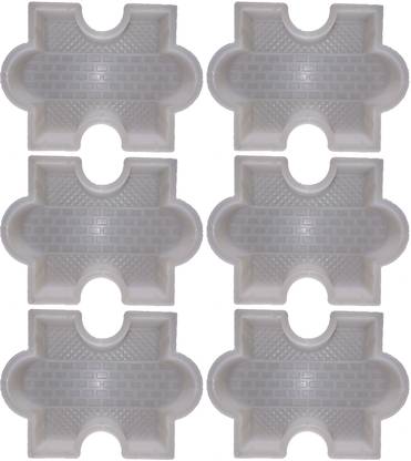 vilas Plastic Brook(Brick Design) Paver Block Mould 50mm Interlocking Mould(Pack Of 6) Column Cap & Base