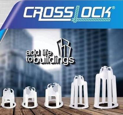 Implemental Cross Lock PVC Concrete Spacers Multi Cover Block for Beam/Column (CL-25=100PC) Column Cap & Base