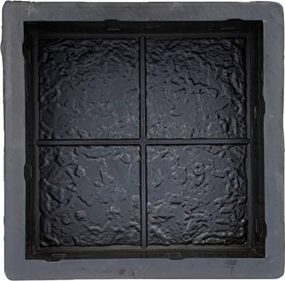 Reyal Black 8x8 FOUR SQUARE Paver Block Mould 60mm (Pack of 1) Column Cap & Base