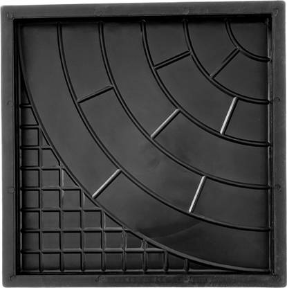 Reyal White ROUND BRICK Chequered Paver Block Mould 12" x12 Column Cap & Base